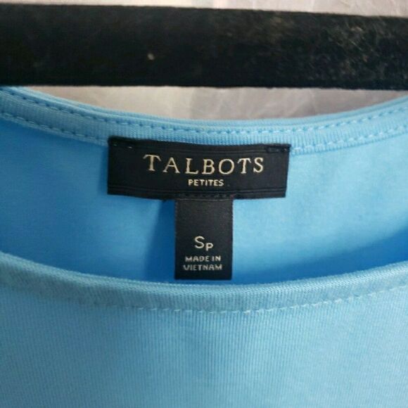 Talbots Turquoise Blue Tank Top Stretch Women's Size Petite S - Picture 2 of 8